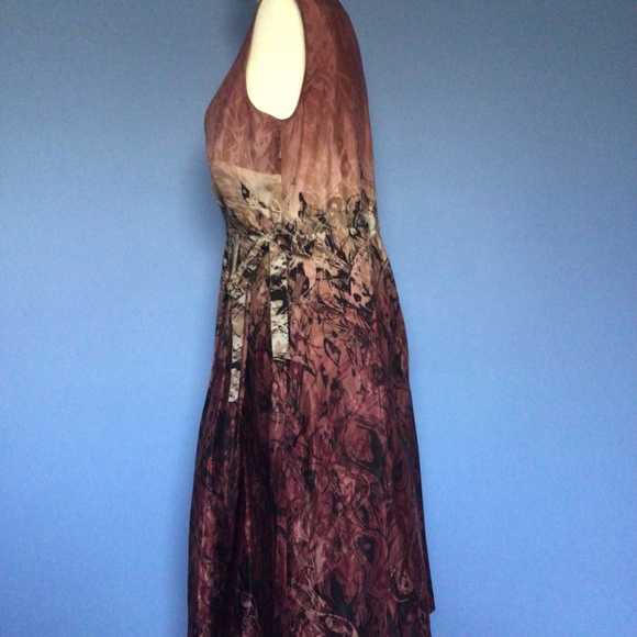 Coldwater Creek V- Neck Sleeveless Ombré Dress Size 8 Petite - Picture 2 of 6
